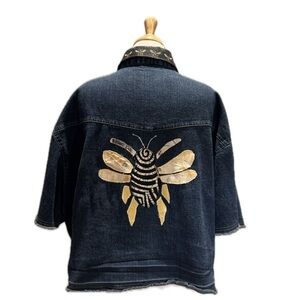 Upcycled Denim Jacket Sz XXL